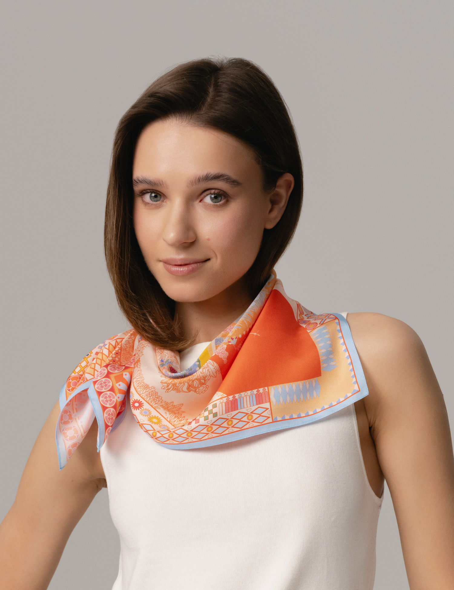 Картинка Шовкова хустина «Garden Orange»